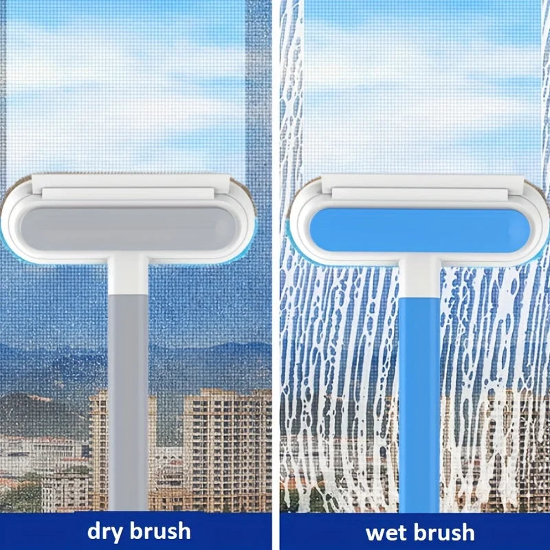2-in-1 Window Cleaner & Pet Hair Remover Brush