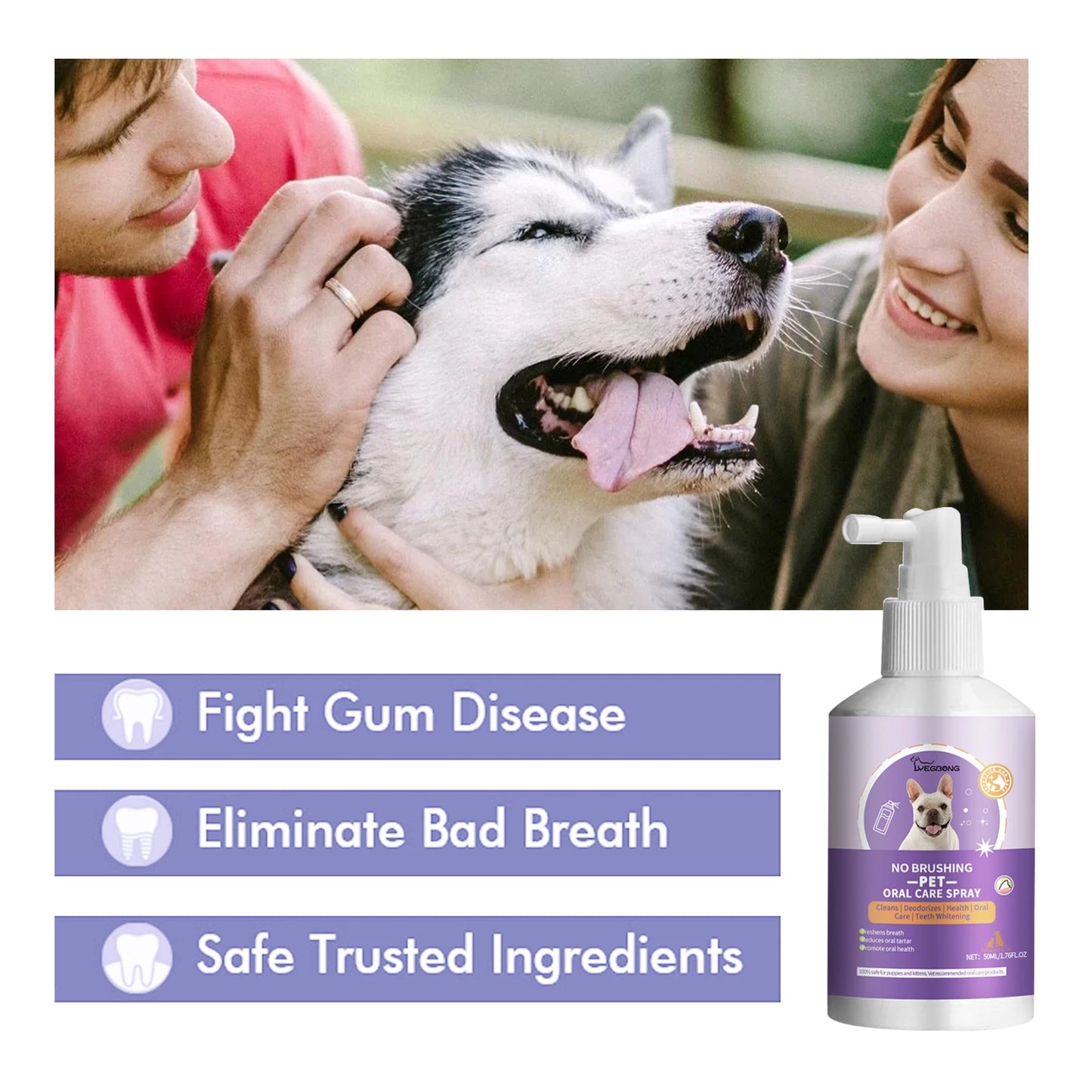 Yegbong Pet Dental Care Spray – Removes Plaque & Eliminates Bad Breath