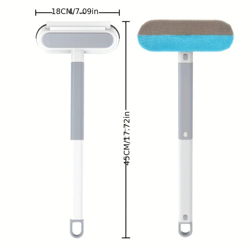 2-in-1 Window Cleaner & Pet Hair Remover Brush
