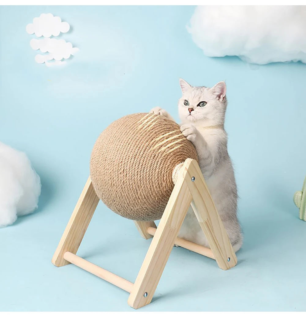 Wear-Resistant Cat Scratching Ball – Sisal Rope Toy for Cats