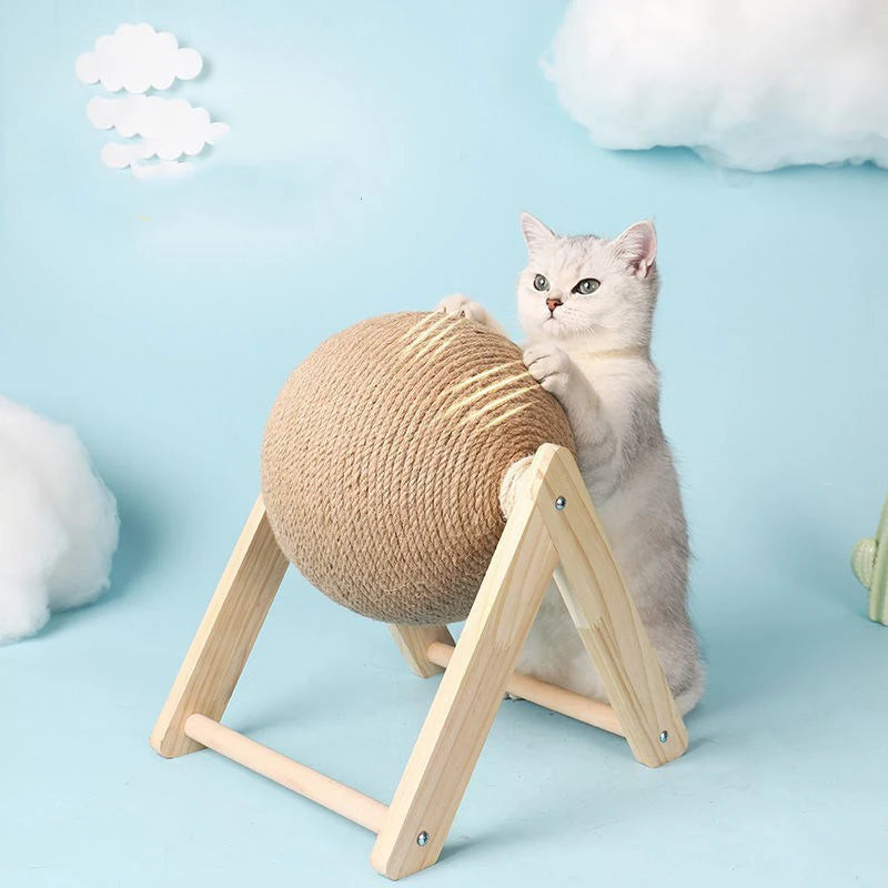 Wear-Resistant Cat Scratching Ball – Sisal Rope Toy for Cats