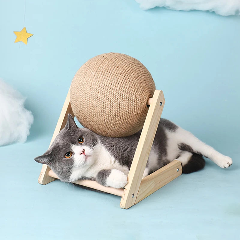 Wear-Resistant Cat Scratching Ball – Sisal Rope Toy for Cats