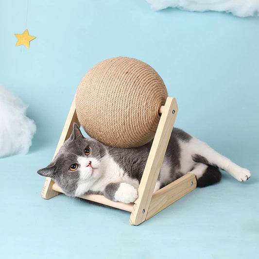 Wear-Resistant Cat Scratching Ball – Sisal Rope Toy for Cats