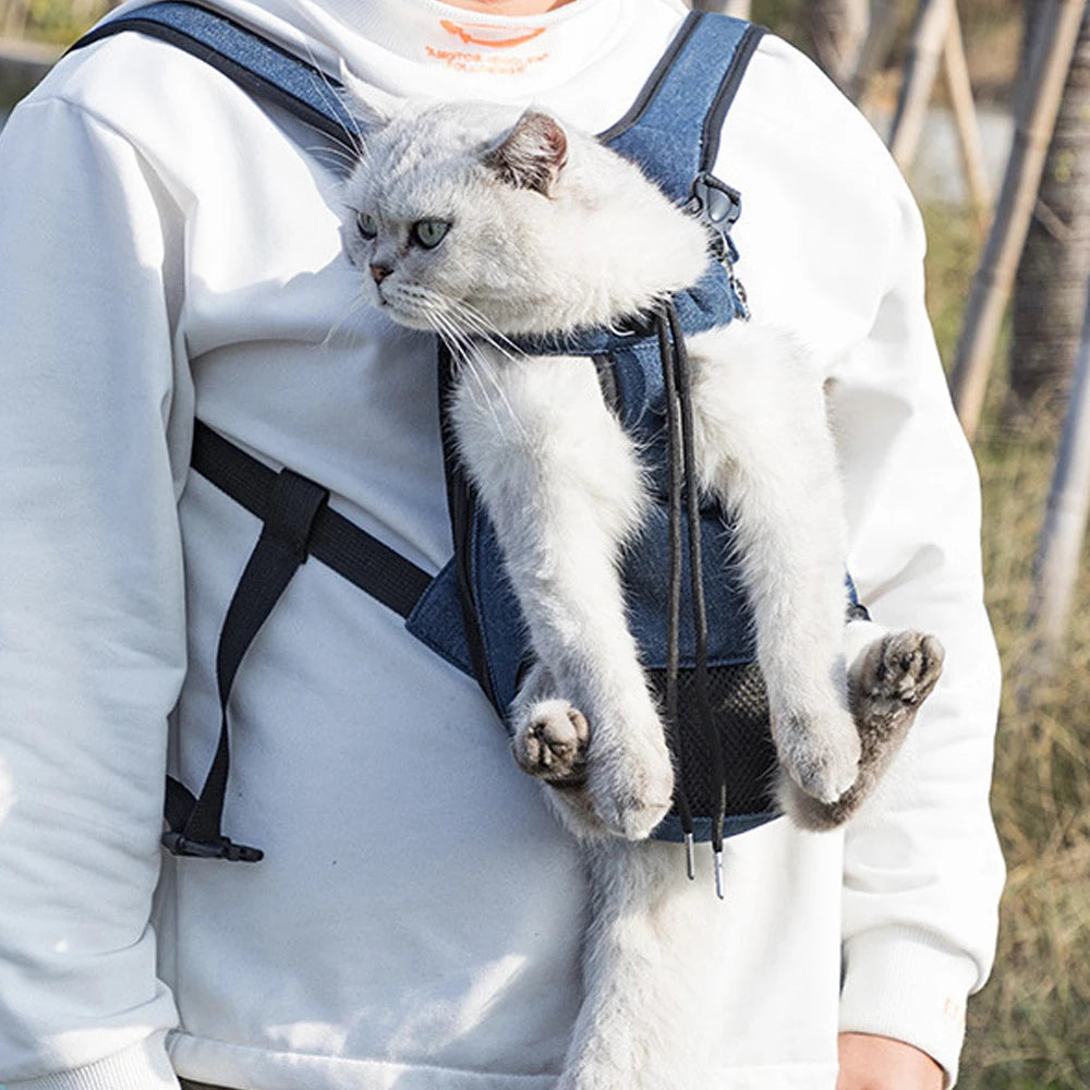 Portable Pet Carrier Bag – Adjustable Travel Backpack