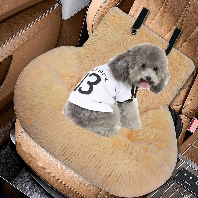 Winter Warm Dog Car Seat – Detachable Travel Bed & Booster Cushion