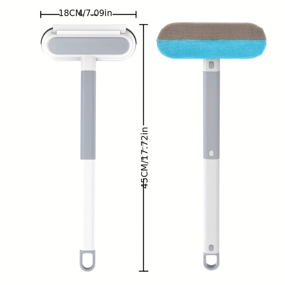 2-in-1 Window Cleaner & Pet Hair Remover Brush