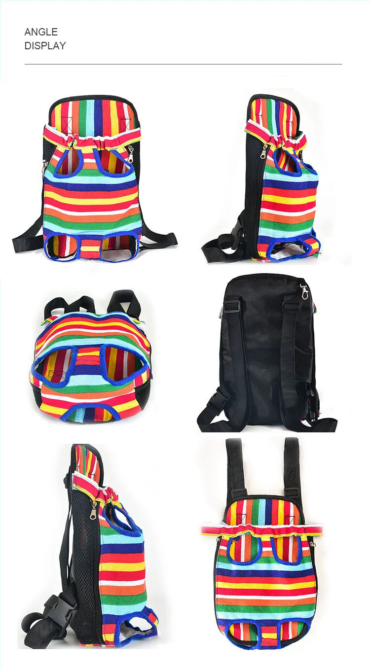 Portable Pet Carrier Bag – Adjustable Travel Backpack