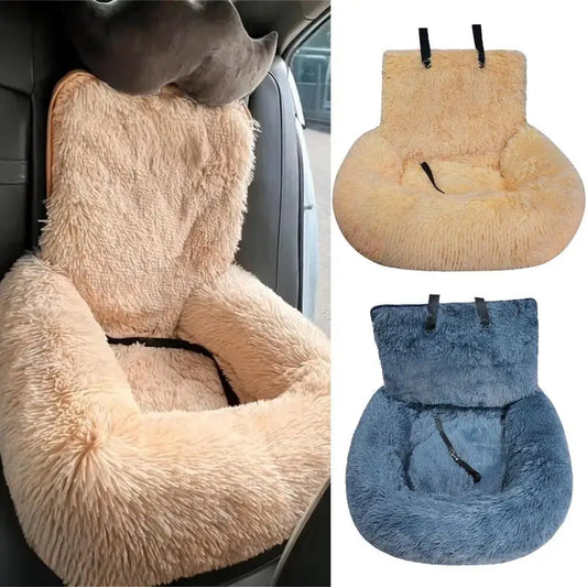 Winter Warm Dog Car Seat – Detachable Travel Bed & Booster Cushion