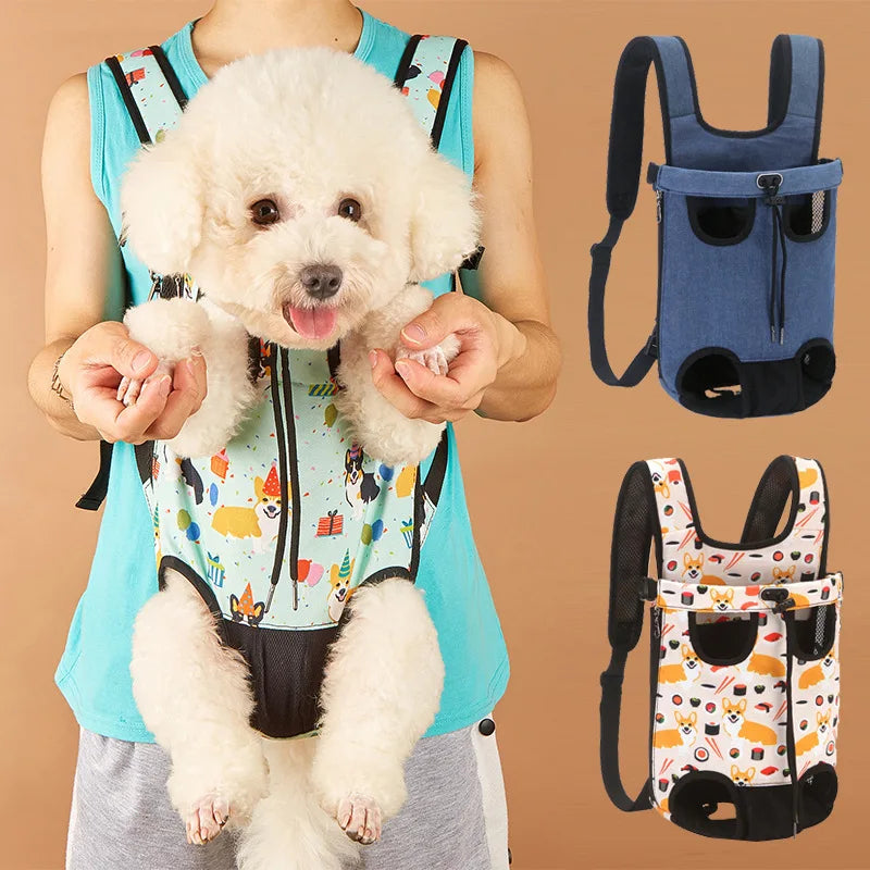Portable Pet Carrier Bag – Adjustable Travel Backpack