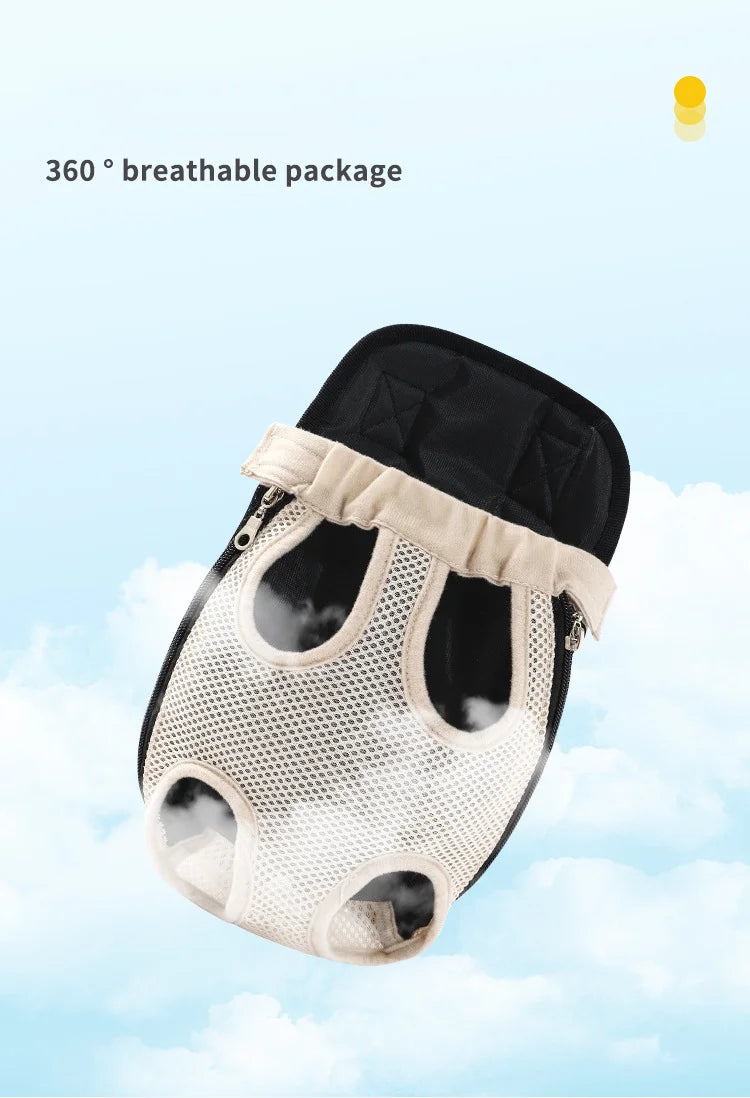 Portable Pet Carrier Bag – Adjustable Travel Backpack