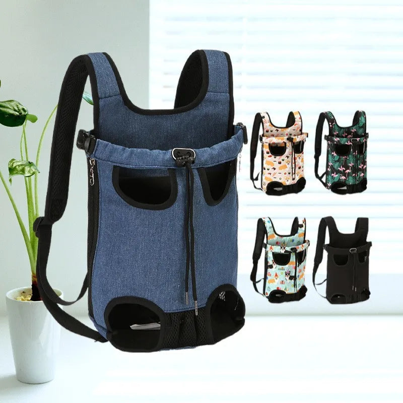Portable Pet Carrier Bag – Adjustable Travel Backpack