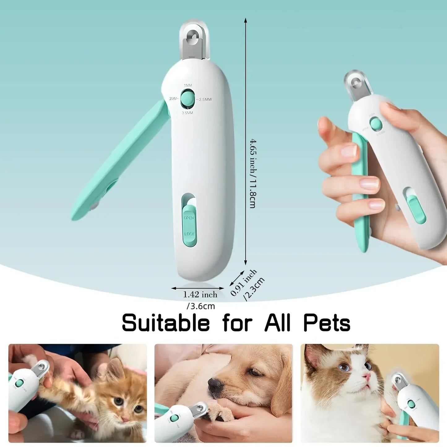 Adjustable Hole Pet Nail Trimmer for Small & Large Pets