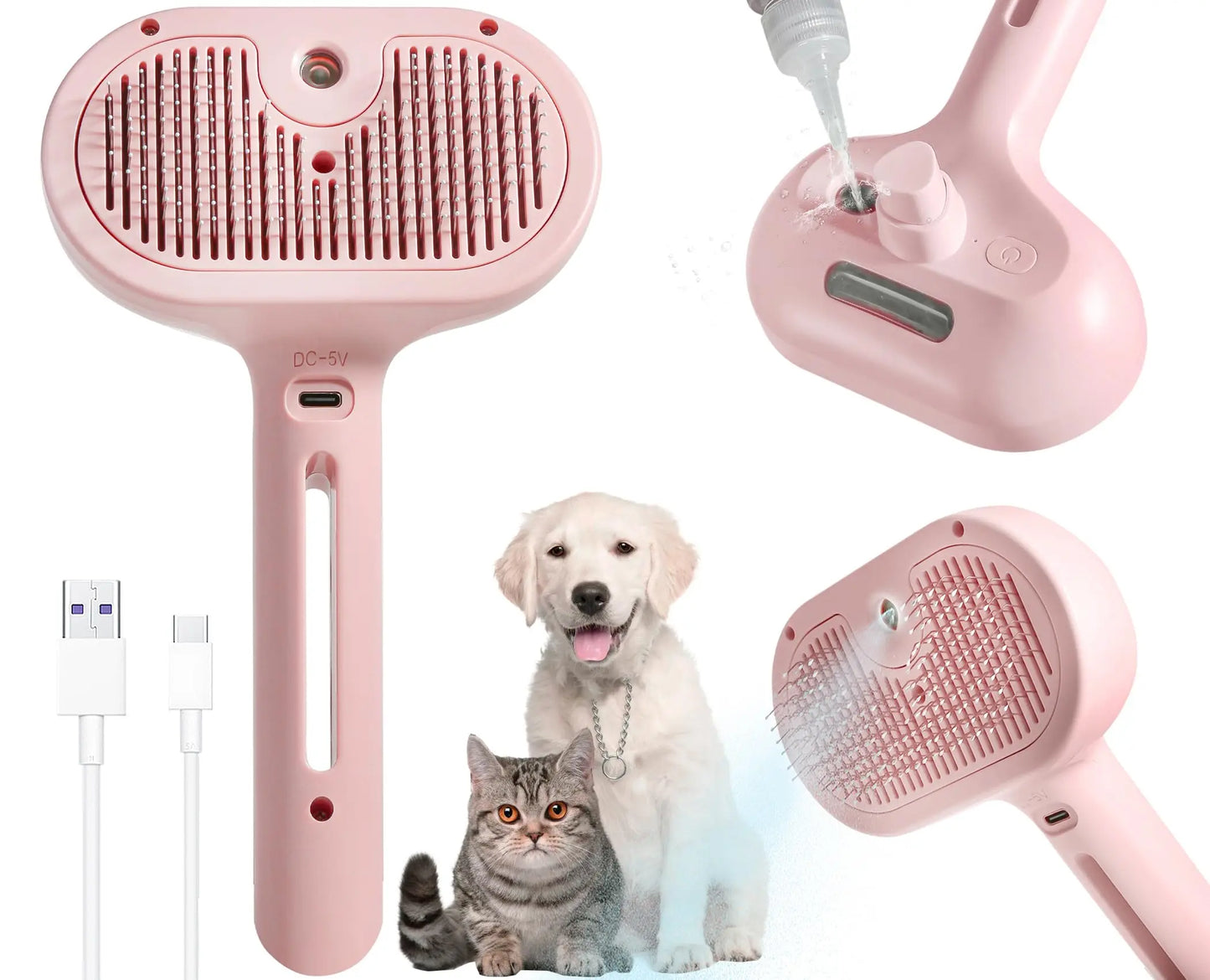 2-in-1 Pet Massage & Hair Straightening Comb