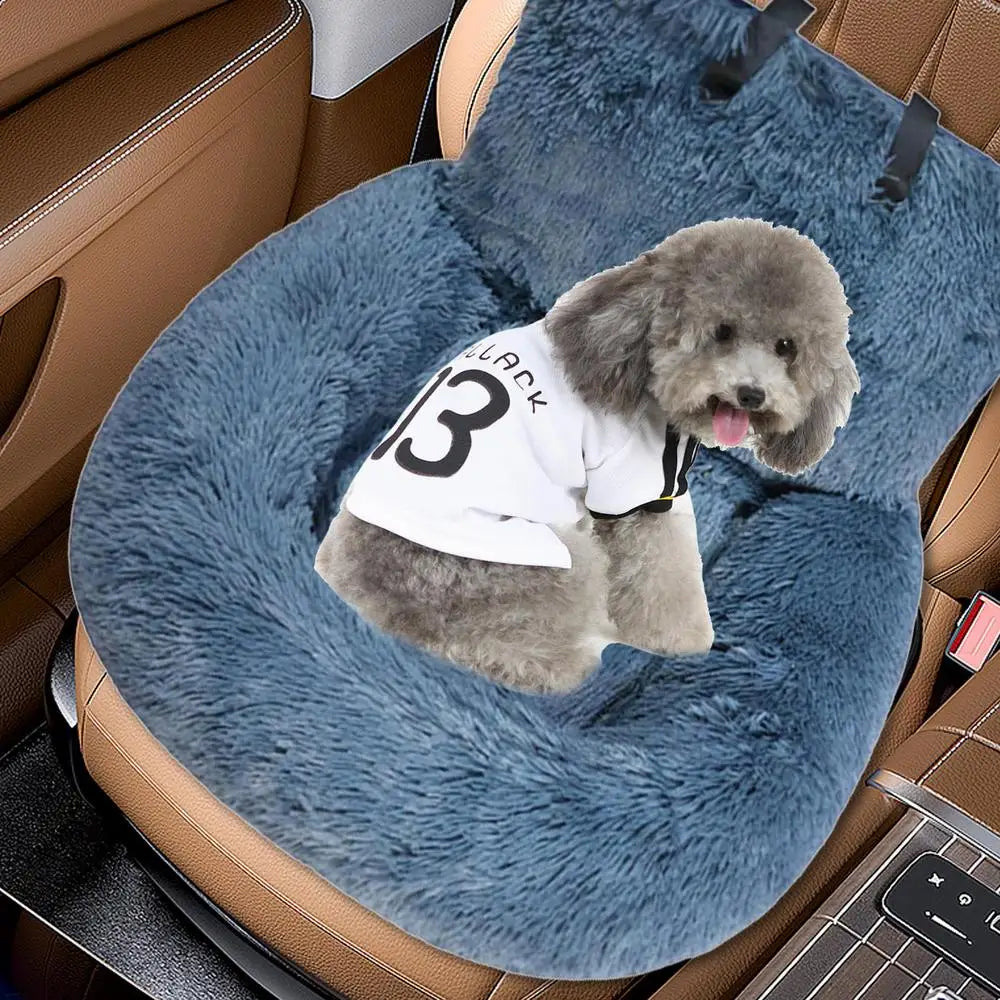 Winter Warm Dog Car Seat – Detachable Travel Bed & Booster Cushion