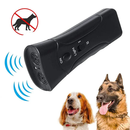 Dog Training Device – Ultrasonic Anti-Barking Repeller & LED Flashlight