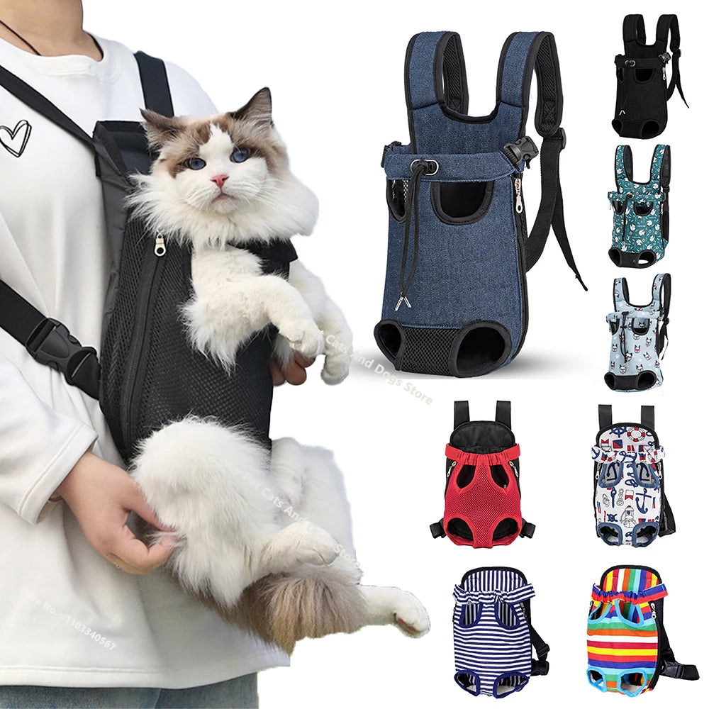 Portable Pet Carrier Bag – Adjustable Travel Backpack