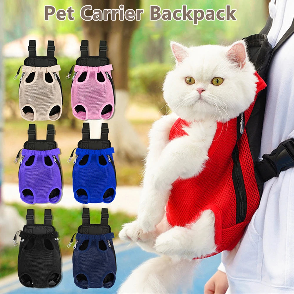 Portable Pet Carrier Bag – Adjustable Travel Backpack