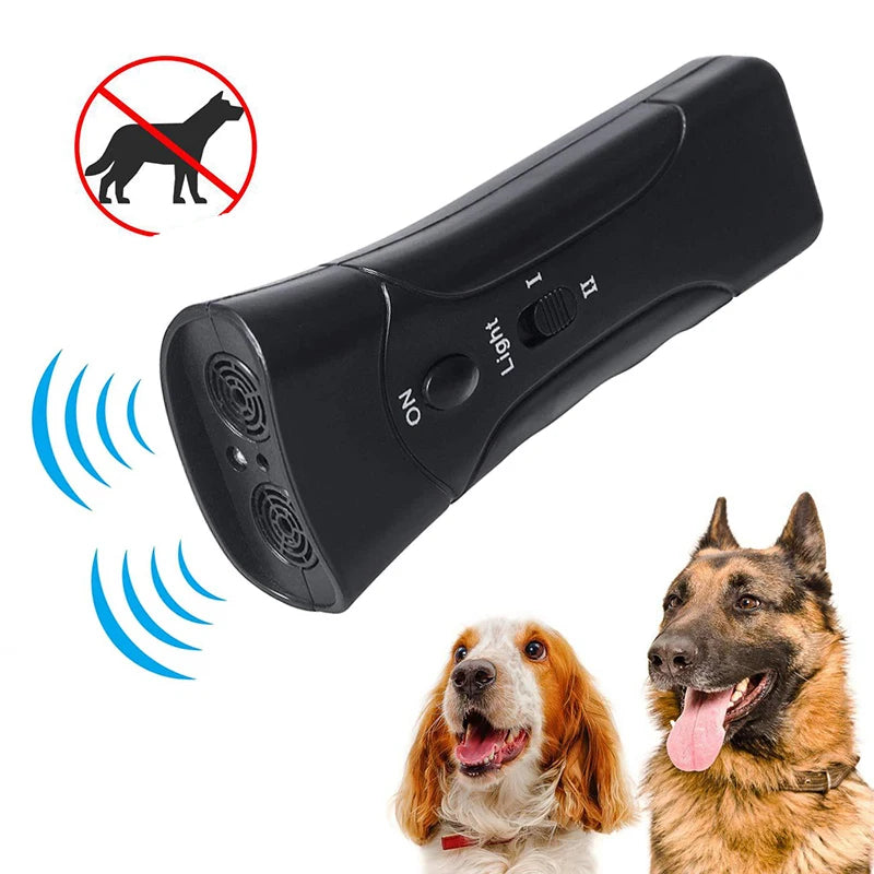 Dog Training Device – Ultrasonic Anti-Barking Repeller & LED Flashlight
