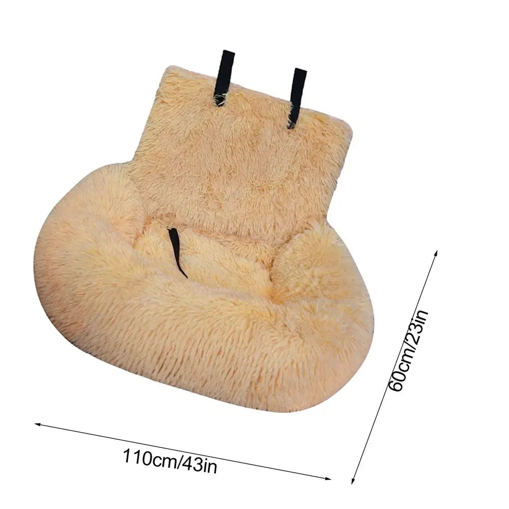 Winter Warm Dog Car Seat – Detachable Travel Bed & Booster Cushion