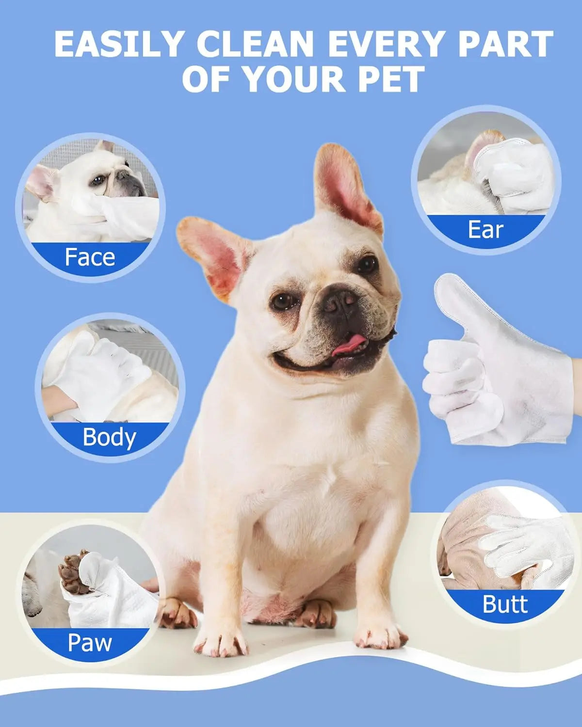 Daily Care Pet Wipes Gloves – Dog & Cat Grooming
