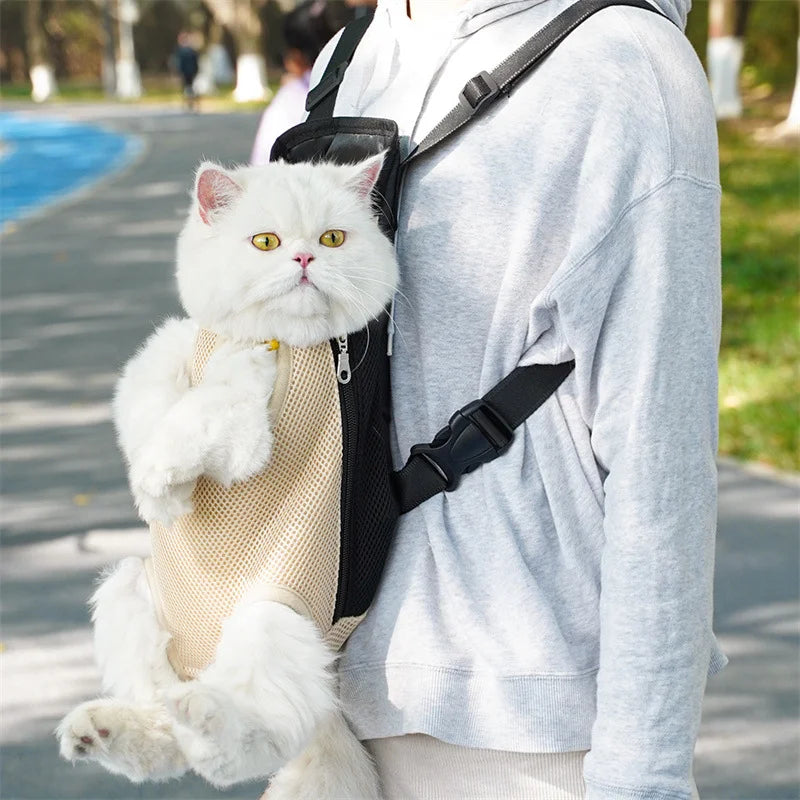 Portable Pet Carrier Bag – Adjustable Travel Backpack