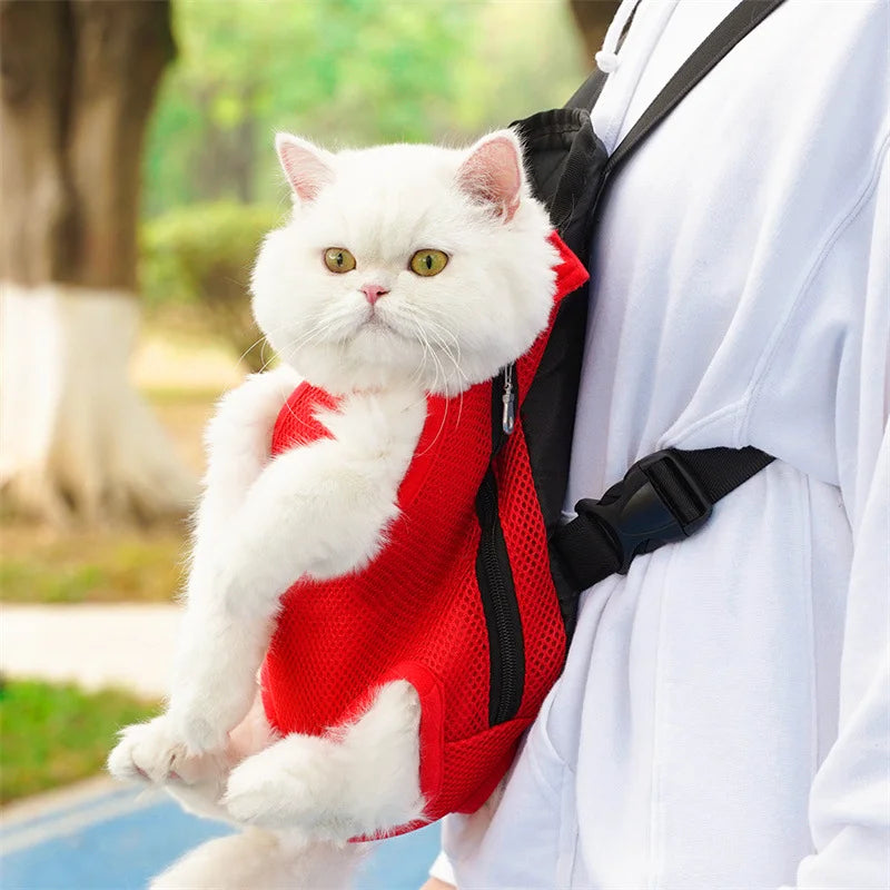 Portable Pet Carrier Bag – Adjustable Travel Backpack