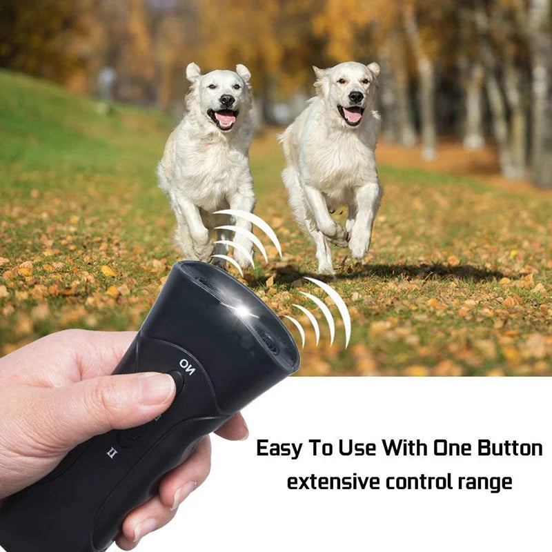 Dog Training Device – Ultrasonic Anti-Barking Repeller & LED Flashlight