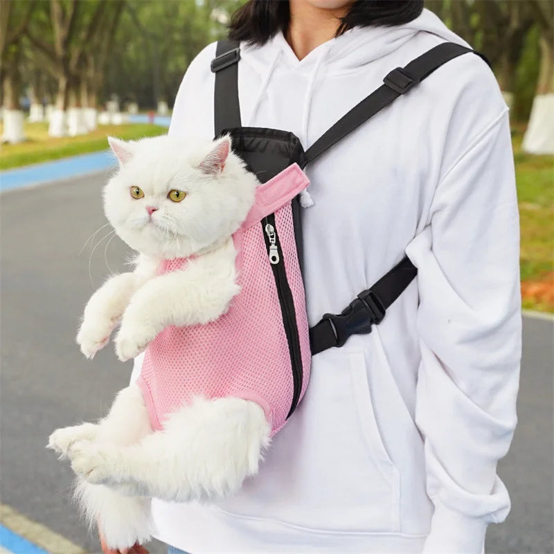 Portable Pet Carrier Bag – Adjustable Travel Backpack