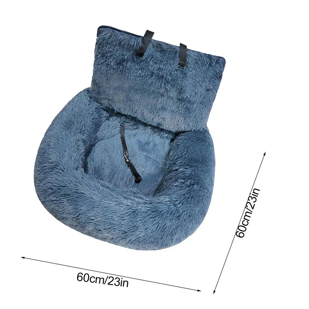 Winter Warm Dog Car Seat – Detachable Travel Bed & Booster Cushion