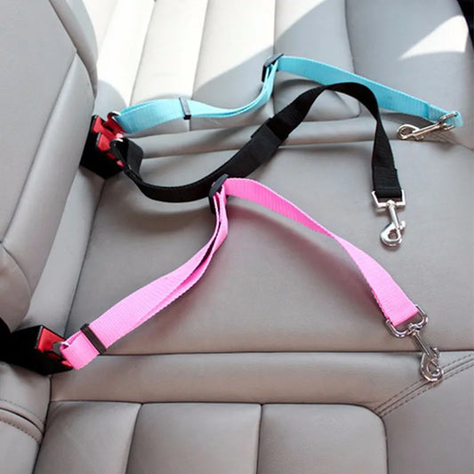 Adjustable Dog Car Harness & Seat Belt Clip
