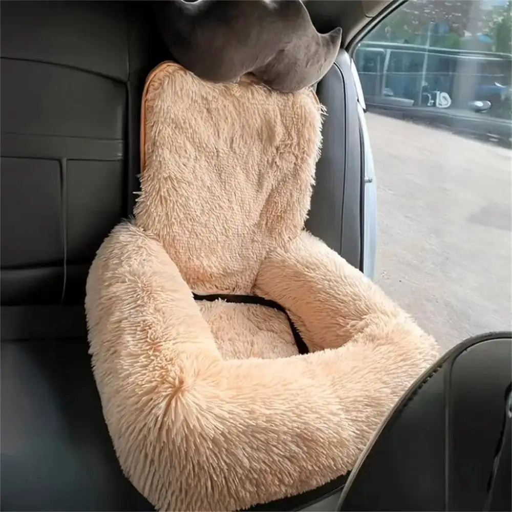 Winter Warm Dog Car Seat – Detachable Travel Bed & Booster Cushion