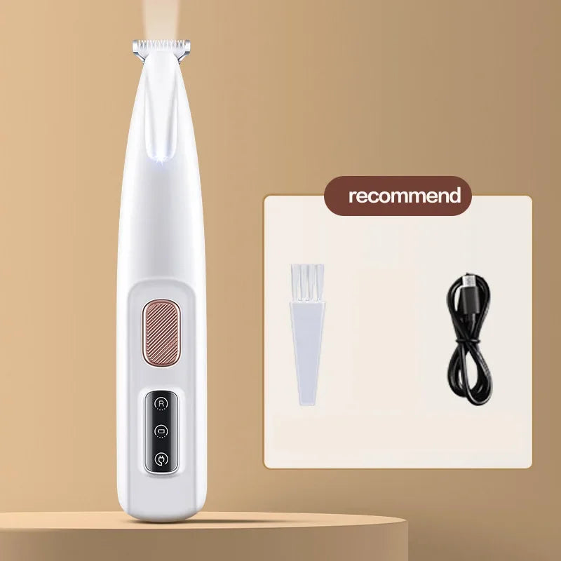 Pet Hair Trimmer with LED Light & Display – Dog Grooming Tool