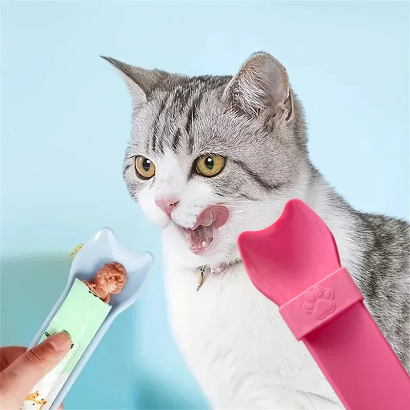 Cat Treat Squeeze Spoon – No-Mess Lickable Feeder