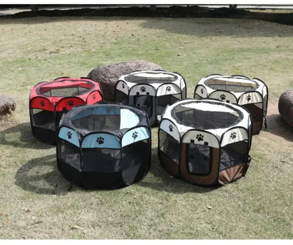 Foldable Pet Tent Octagonal Cage – Portable Cat & Small Dog Playpen