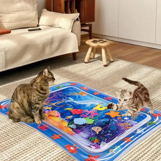 Sensory Water Mat for Cats – Thickened Cooling & Interactive Play Mat