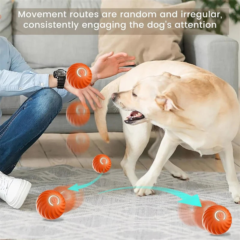 Automatic Moving Dog Toy Ball – Smart Interactive Play Ball for Cats & Dogs